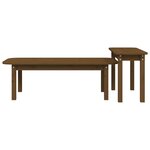 vidaXL Ensemble de tables basses 2 Pièces Marron miel Bois massif de pin