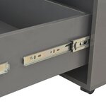 Vidaxl table basse gris brillant 60x60x35 cm aggloméré