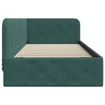 vidaXL Cadre de lit d'angle Vert foncé 90 x 190 cm Velours