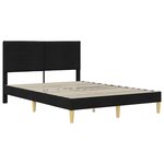 vidaXL Cadre de lit avec matelas Noir 120 x 190 cm Polyester