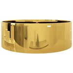 vidaXL Lavabo avec trop-plein 46 5 x 15 5 cm Céramique Doré