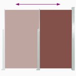 vidaXL Auvent latéral rétractable de patio 120x500 cm Marron