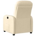 vidaXL Fauteuil inclinable électrique Crème Tissu