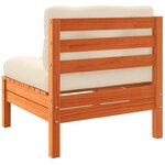 vidaXL Salon de jardin 10Pièces avec coussins cire marron bois pin massif