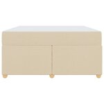 vidaXL Cadre de lit avec matelas Crème 160 x 200 cm tissu