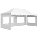 vidaXL Tente de réception pliable avec parois Aluminium 6 x 3 m Blanc