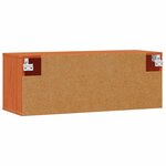 vidaXL Meuble mural avec étagère 2 Pièces Cire marron 80 x 30 x 30 cm