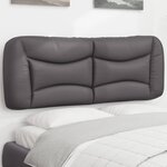 vidaXL Coussin de tête de lit gris 120 cm similicuir