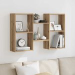 vidaXL Étagère murale chêne artisanal 96x18x60 cm bois d'ingénierie