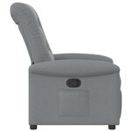vidaXL Fauteuil inclinable Gris clair Tissu