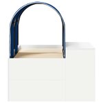 vidaXL Lit avec Tunnel 4 Pièces Chêne Artisanal et Bleu Bois d'ingénierie