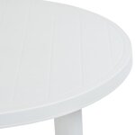 vidaXL Table de jardin Blanc 89 cm Plastique