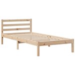 vidaXL Cadre de lit avec tête de lit 90x190 cm bois de pin massif