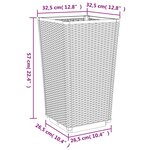 vidaXL Jardinières 2 Pièces noir 32 5x32 5x57 cm polypropylène