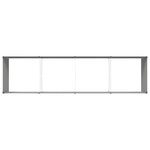 vidaXL Jardinière Gris clair 195 x 100 x 45 cm Acier galvanisé