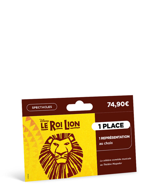 Coffret cadeau - TICKETBOX - Carte Billetterie - Le Roi Lion - 1 Personne