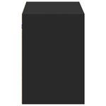 vidaXL Meuble TV mural avec lumières LED noir 100x31x45 cm