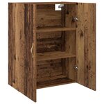 vidaXL Armoire Murale 2 Pièces Bois ancien 69 5 x 34 x 90 cm