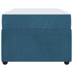 vidaXL Cadre de lit avec matelas Bleu 90 x 190 cm tissu