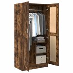vidaXL Garde-robe Chêne fumé 82 5x51 5x180 cm Bois d'ingénierie