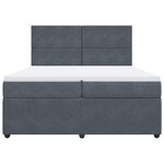 vidaXL Sommier à lattes de lit et matelas Gris foncé 200x200cm Velours