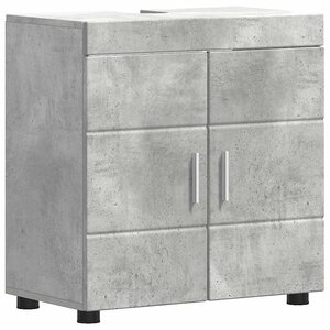 vidaXL Armoire de lavabo de salle de bain avec porte TULUM Gris béton