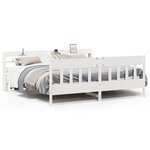 vidaXL Cadre de lit sans matelas blanc 180x200 cm bois massif de pin