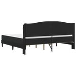 vidaXL Cadre de lit avec tête de lit Noir 200 x 200 cm Velours