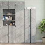 vidaXL Armoire de rangement mince gris béton 50x42 5x225 cm