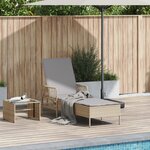 vidaXL Chaise longue Beige et gris clair Rattan PE 157 x 55 x 92 cm