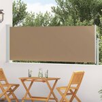 vidaXL Store latéral rétractable Taupe 500 x 100 cm Polyester