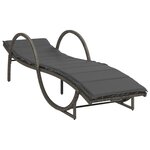 vidaXL Chaises longues lot de 2 avec table gris résine tressée