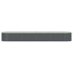 vidaXL Lit surélevé de jardin 400x80x44 cm Acier galvanisé Gris