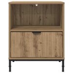 vidaXL Table de chevet avec tiroir chêne artisanal 49 x 36 x 61 cm