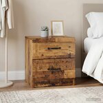 vidaXL Cabinet de chevet 2 Pièces Bois ancien 43 x 34 5 x 44 5 cm
