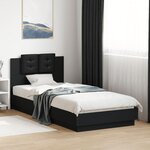 vidaXL Cadre de lit sans matelas noir 100x200 cm