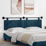 vidaXL Tête de lit suspendue Bleu Velours