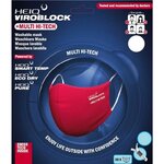 2 masques lavables rouge antimicrobien  (m / femme)