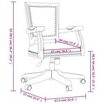 vidaXL Chaise pivotante de bureau Gris foncé Tissu