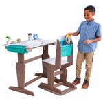 Bureau et chaise réglables de poche Grow Together  - Frêne gris