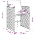 vidaXL Ensemble à manger de jardin et coussins 7 Pièces beige poly rotin