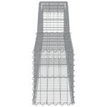 vidaXL Paniers à gabions arqués 5 Pièces 400x30x40/60 cm Fer galvanisé