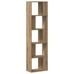 vidaXL Bibliothèque 5 niveaux chêne artisanal bois ingénierie