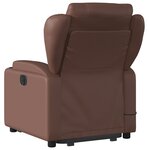 vidaXL Fauteuil inclinable de massage électrique marron similicuir