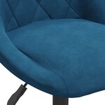 vidaXL Chaise de salle à manger Bleu Velours