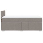vidaXL Sommier à lattes de lit avec matelas Taupe 90x190 cm Tissu