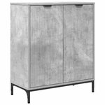 vidaXL Buffet Gris béton 69 5 x 33 x 82 cm Bois d'ingénierie
