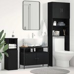 vidaXL Meuble sous-vasque de salle de bain Chêne noir 80 x 30 x 60 cm