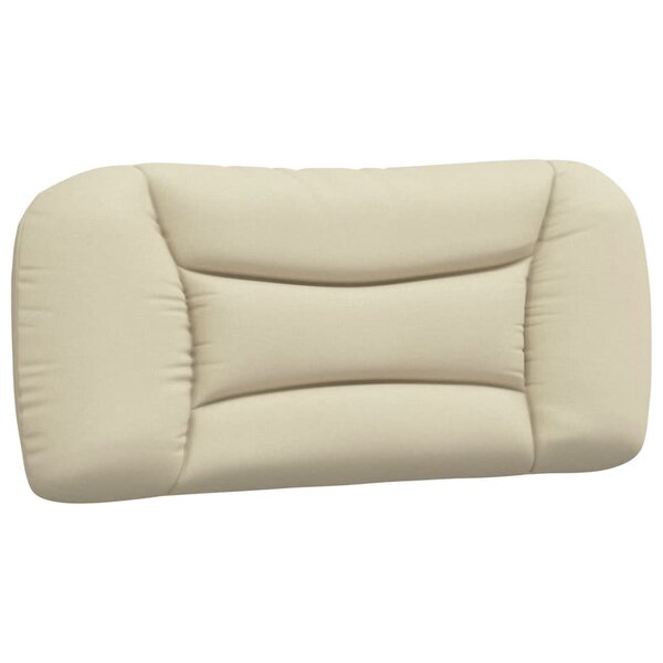 vidaXL Coussin de tête de lit Hvar crème 90 cm tissu