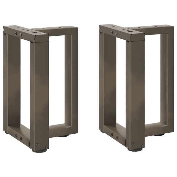 vidaXL Pieds de table basse en T  2 pièces  noir  28 x 25 x (42-43) cm  acier